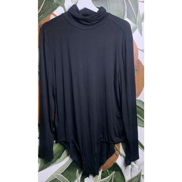 Universal Standard Foundation Turtleneck Bodysuit Black Large (22-24) NWT - Picture 1 of 7